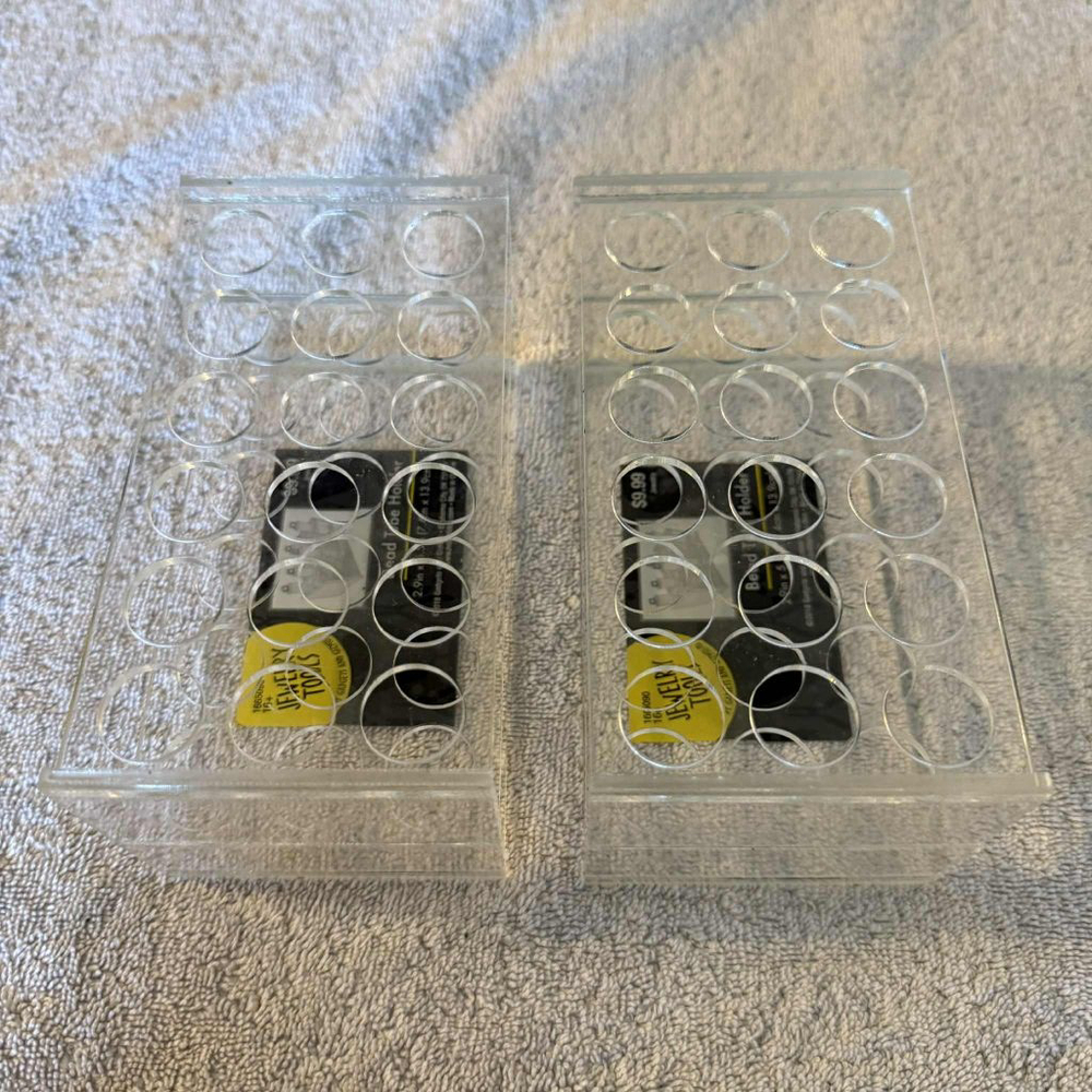Hobby Lobby Clear Bead Tube Holder 2.9in x 5.5in 2 sets
